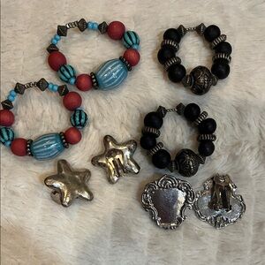 Clip- on beaded Earrings with assorted clips